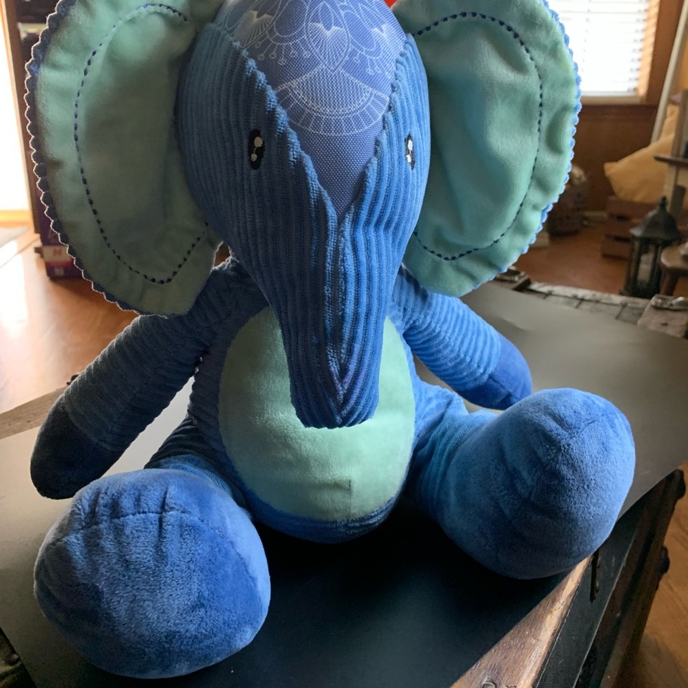 Leaps & Bound Blue Corduroy Elephant Plush/Stuffed Animal